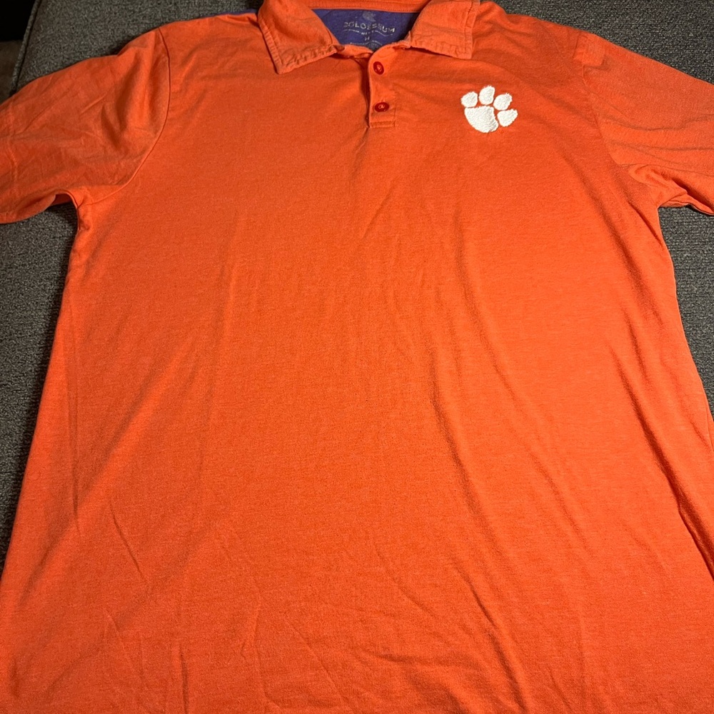 Colosseum Orange Clemson Tigers Golf Polo Men’s Size M
